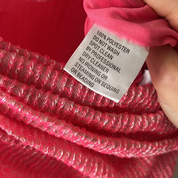 Ieena for Mac Duggal Sequined One Shoulder Draped Back Gown in Rose Size 0 - Picture 10 of 12